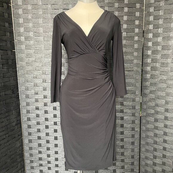 Lauren Ralph Lauren Dresses & Skirts - Lauren Ralph Lauren Sheath Long Sleeve Black dress, sweetheart neckline, size 4